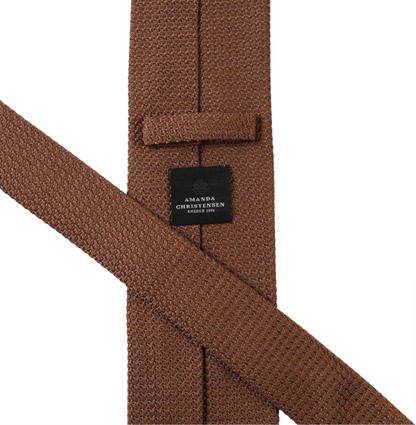 Chocolate Brown Grenadine Grossa Lined Silk Tie