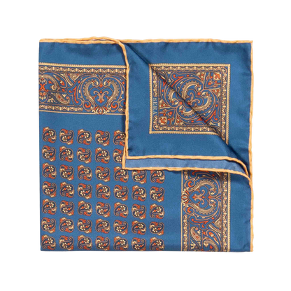 Nutmeg Montepulciano Silk Pocket Square