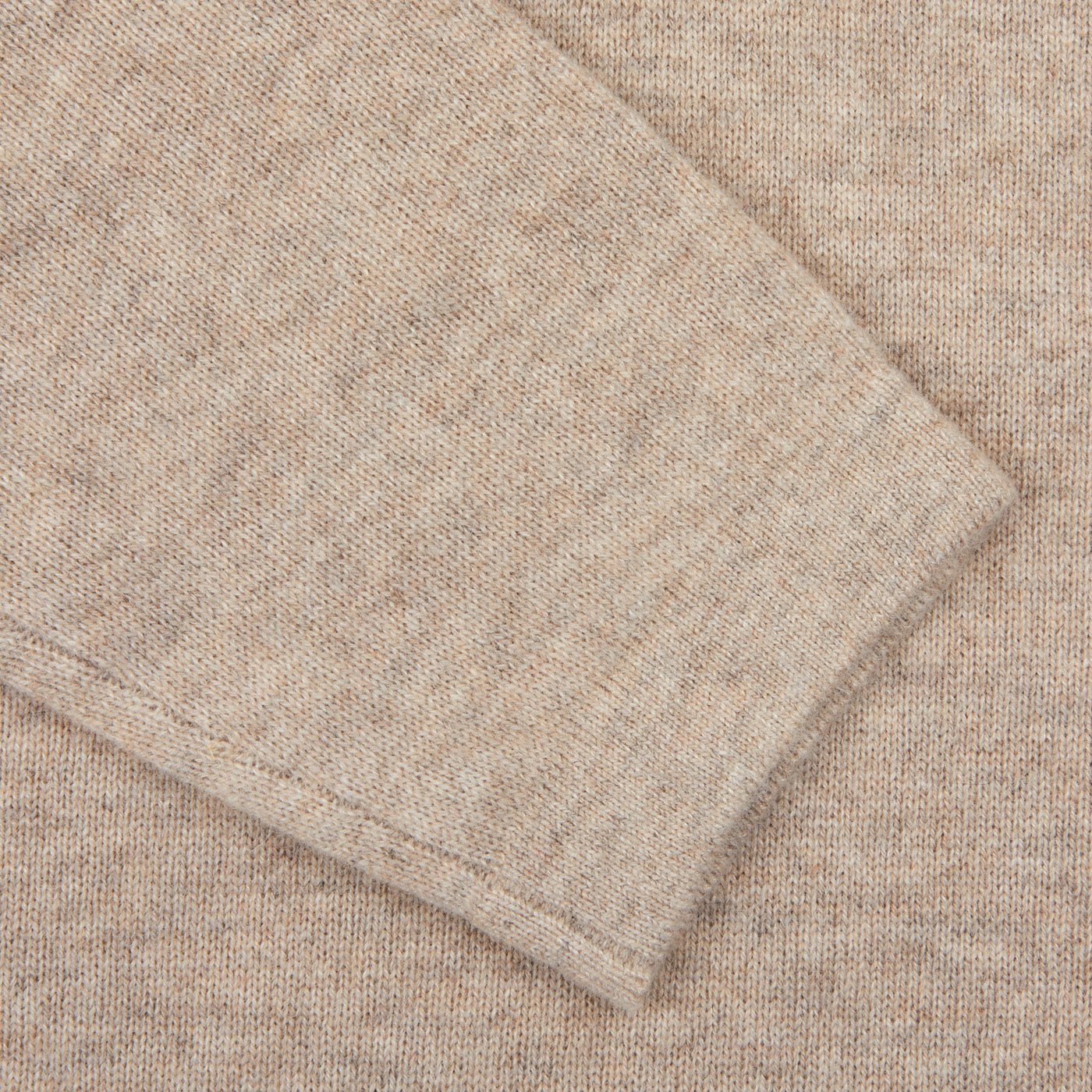Stenströms Taupe Beige Pure Cashmere Polo Shirt Cuff