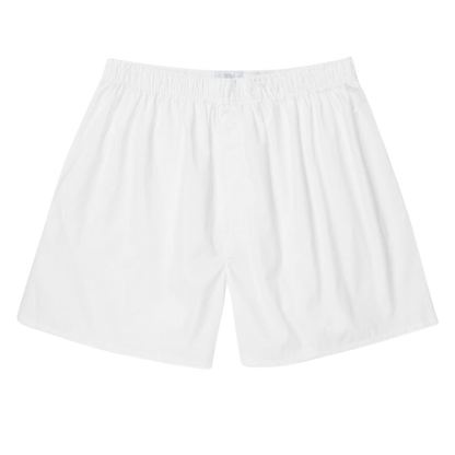 Sunspel White Cotton Boxer Shorts Feature