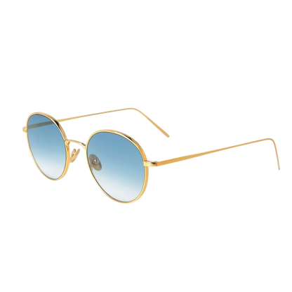 The Bespoke Dudes Ulster 24K Gold Gradient Blue Lenses 50mm Feature