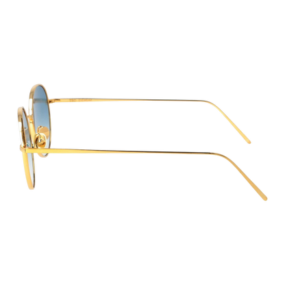 The Bespoke Dudes Ulster 24K Gold Gradient Blue Lenses 50mm Side