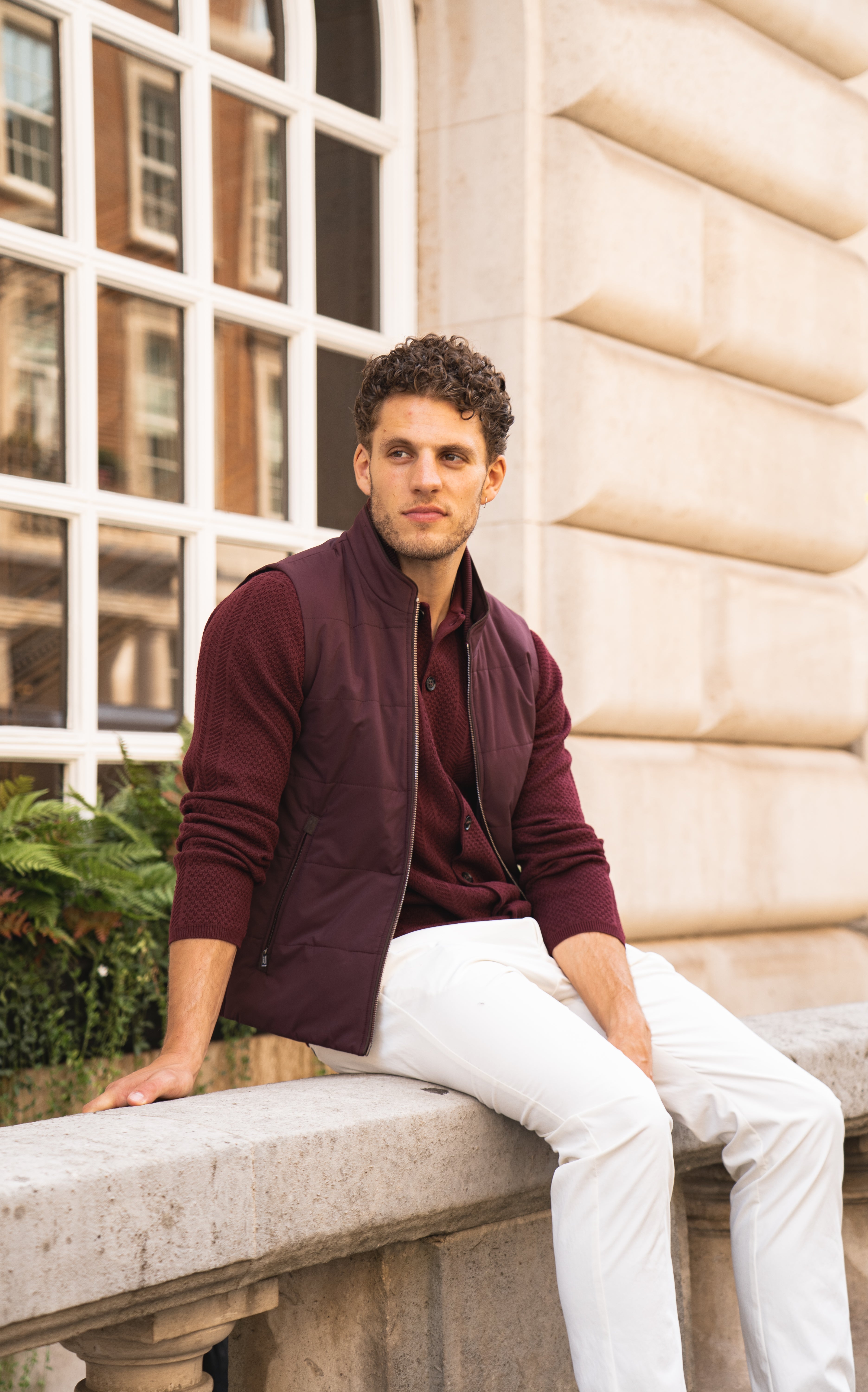 Burgundy Nylon Arena Gilet