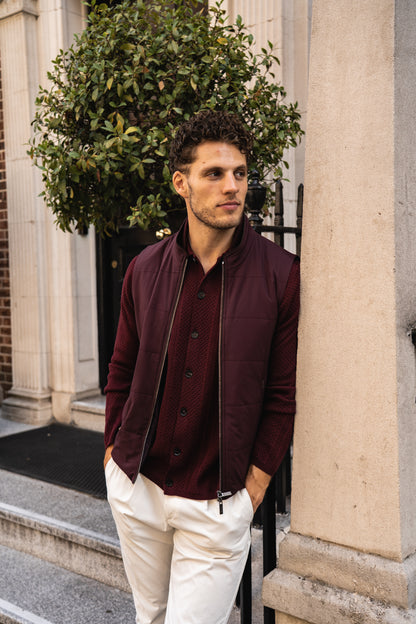 Burgundy Nylon Arena Gilet