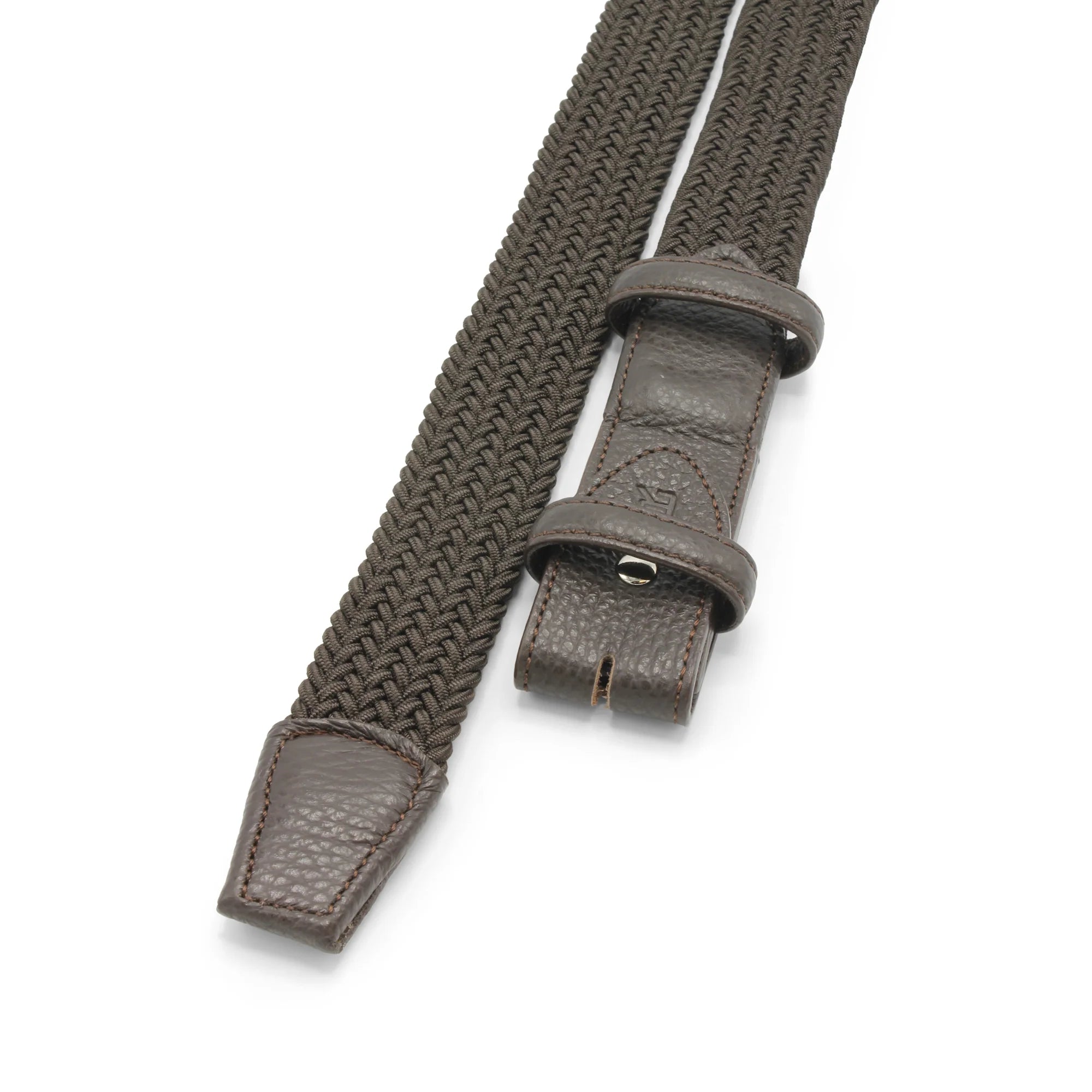 Chocolate Brown Woven Fabric Belt