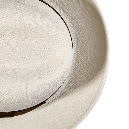 Wigéns Handwoven Fedora Brown Medium Brim Triby Hat Edge