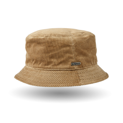 Wigéns Camel Beige Cotton Corduroy Bucket Hat Feature