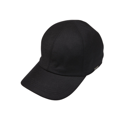 Wigéns Black Loro Piana Wool Cashmere Baseball Cap Feature