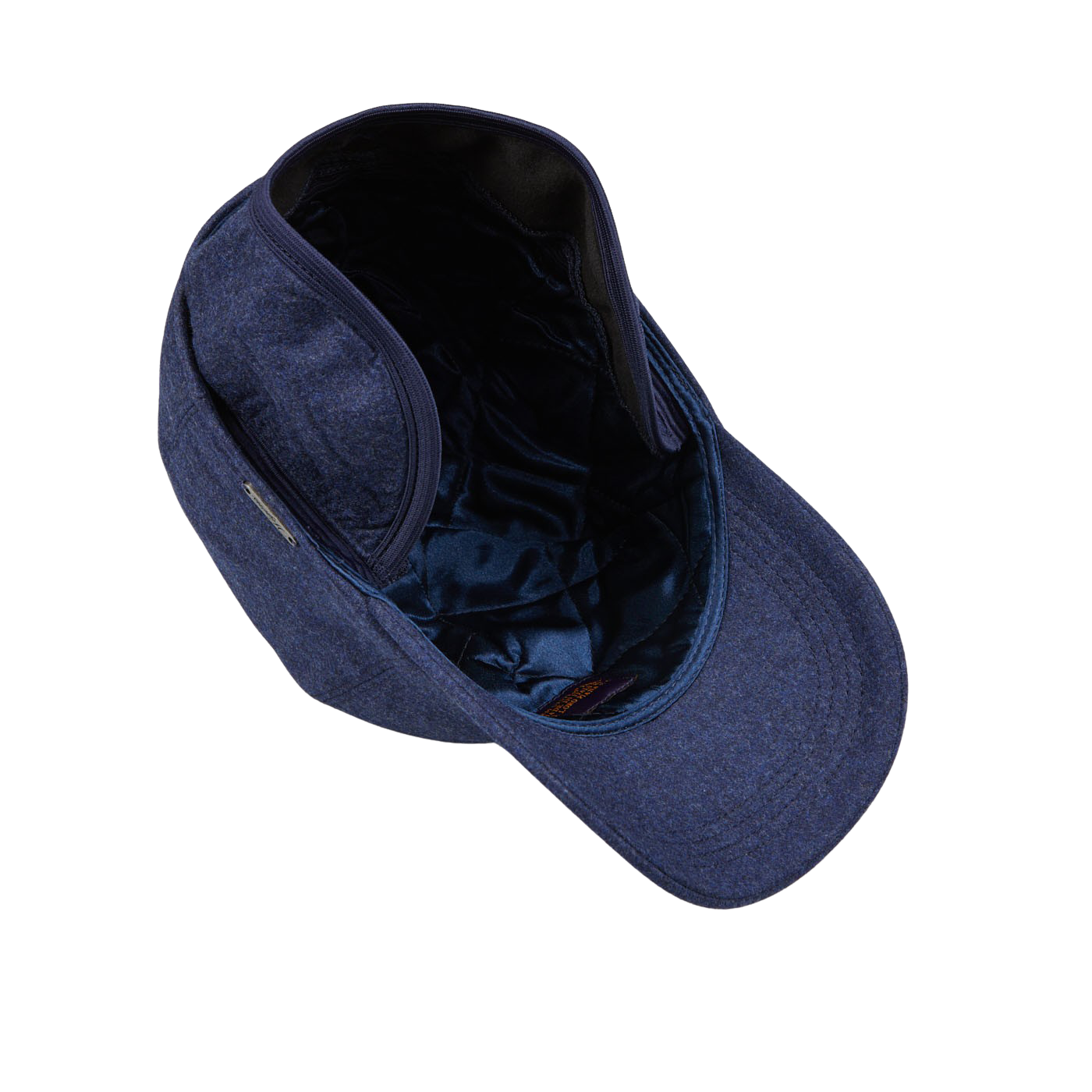 Wigéns Blue Loro Piana Wool Cashmere Baseball Cap Flaps