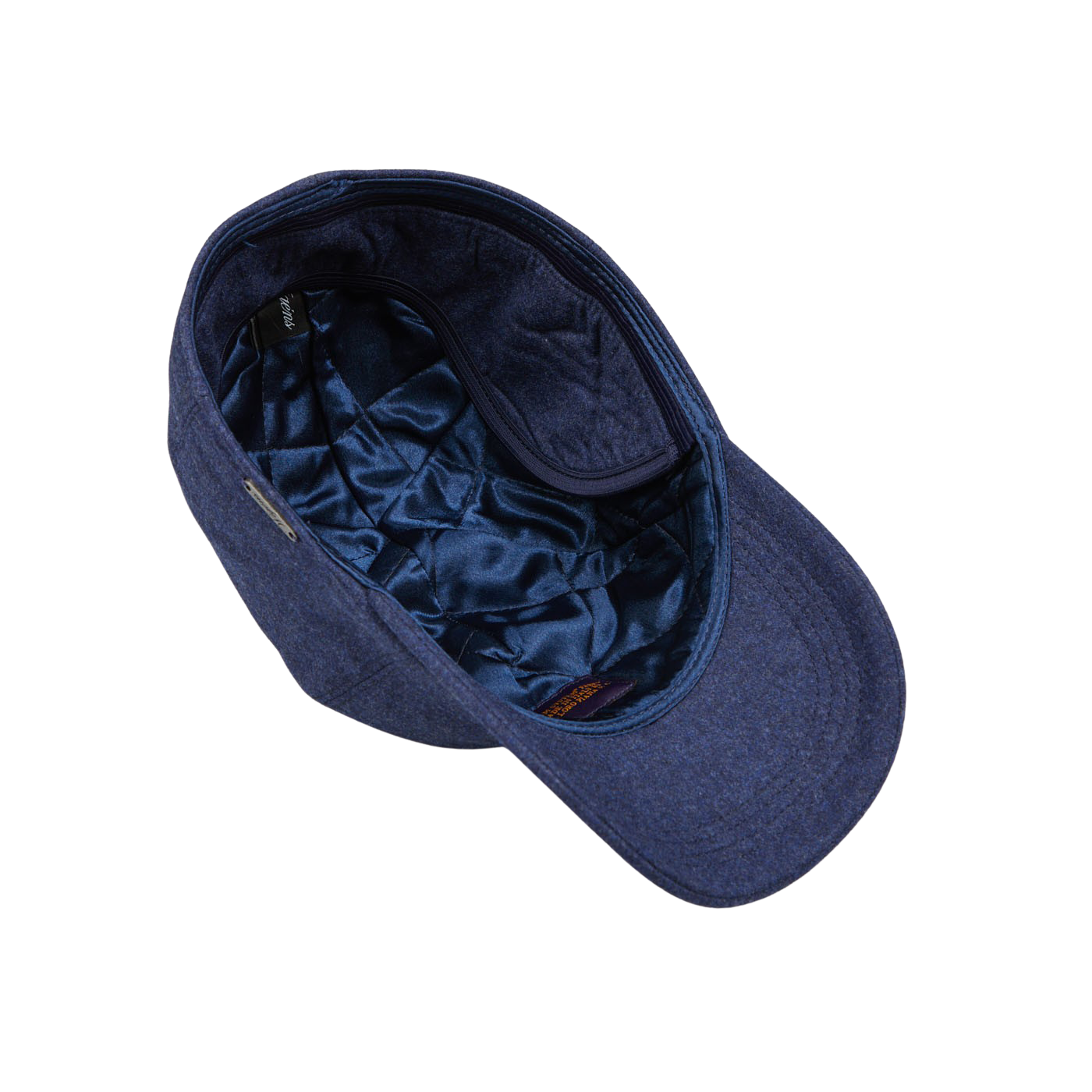 Wigéns Blue Loro Piana Wool Cashmere Baseball Cap Inside