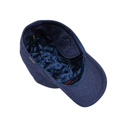 Wigéns Blue Loro Piana Wool Cashmere Baseball Cap Inside