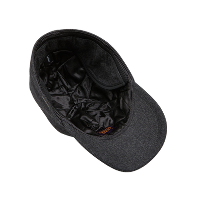 A Grey Loro Piana Wool Cashmere Baseball Cap with a black lining, made by Wigéns.
