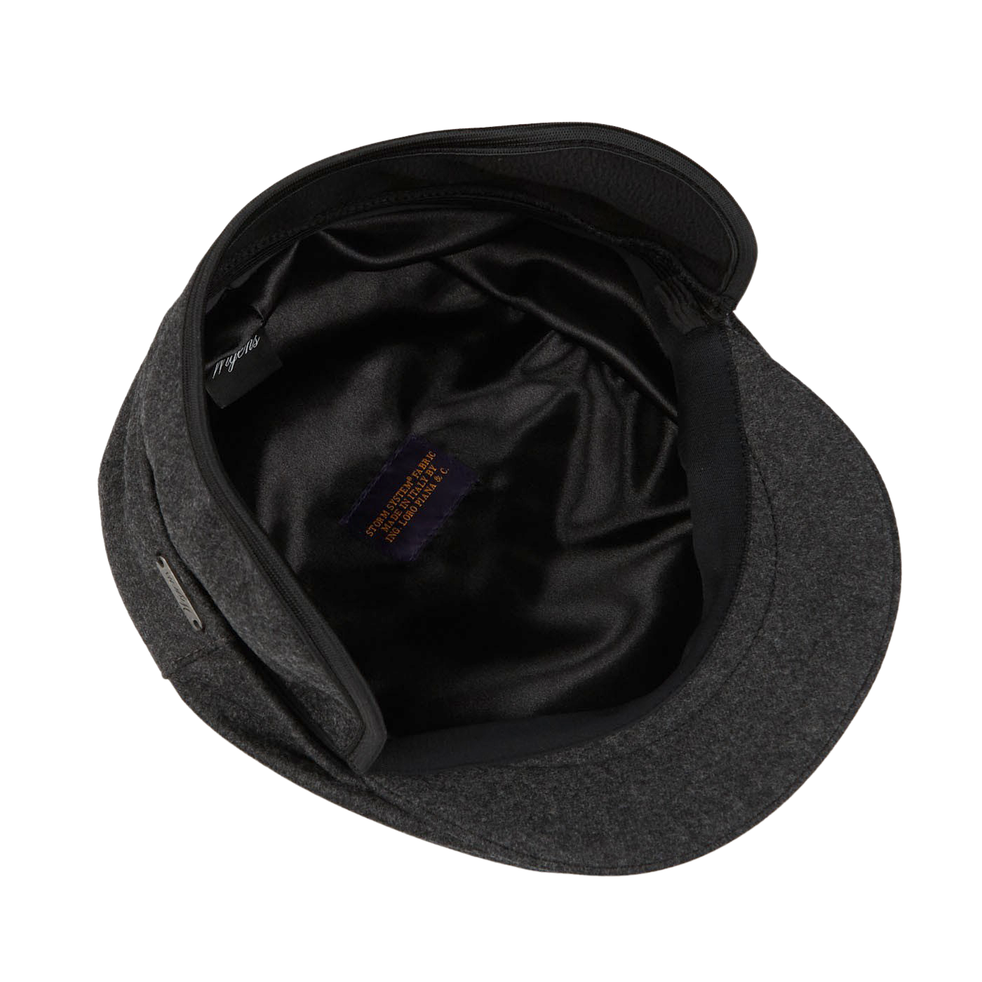 Wigéns Grey Wool Flannel Ivy Contemporary Cap Inside