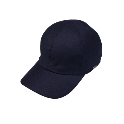 Wigéns Navy Loro Piana Wool Cashmere Baseball Cap Feature