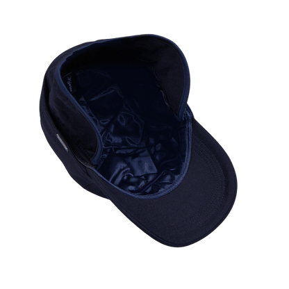 Wigéns Navy Loro Piana Wool Cashmere Baseball Cap Flaps