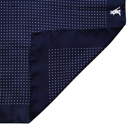 NAVY SILK SPOT GENTLEMAN’S SQUARE