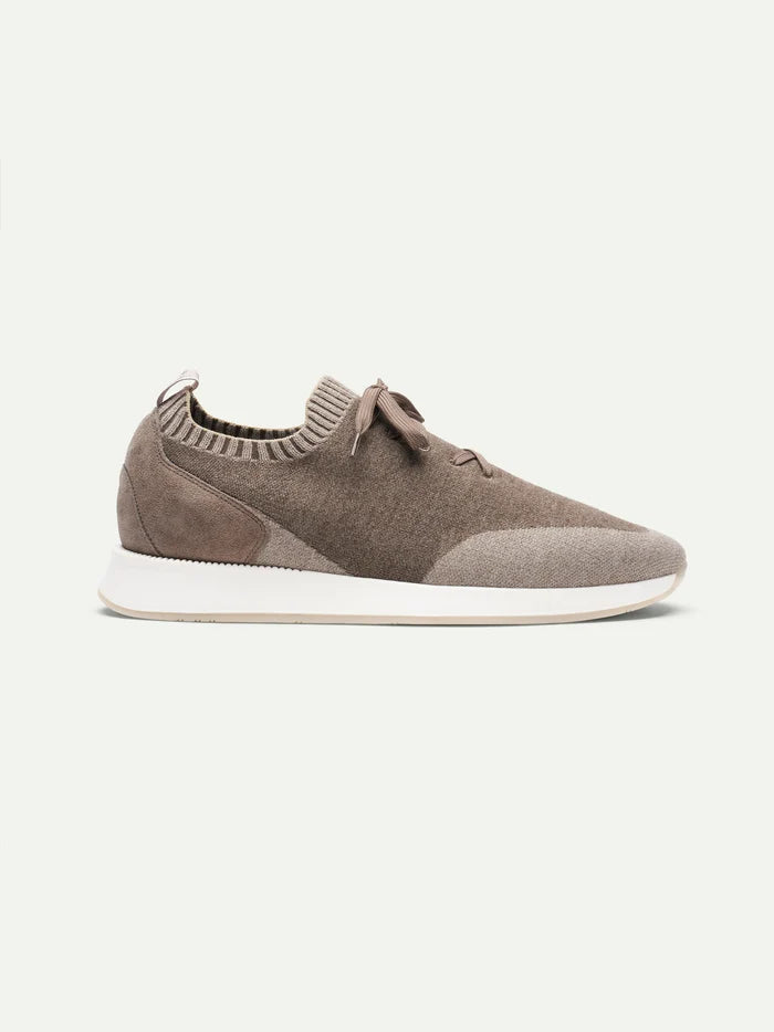 Taupe Brown Active Knit Wool Sneaker