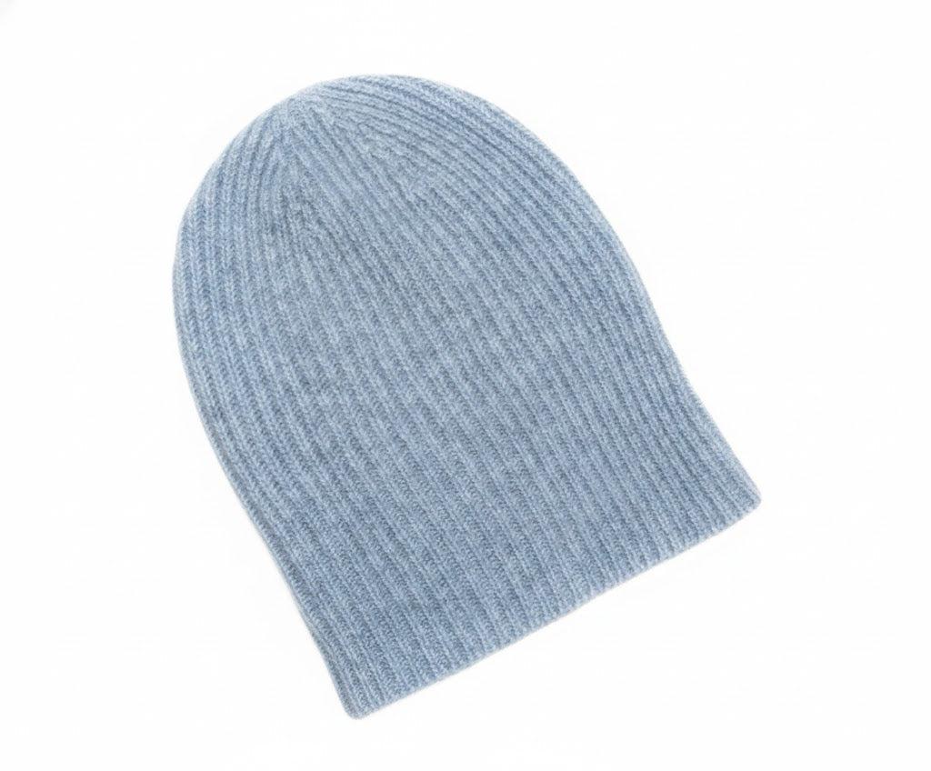 Blue Cashmere Beanie