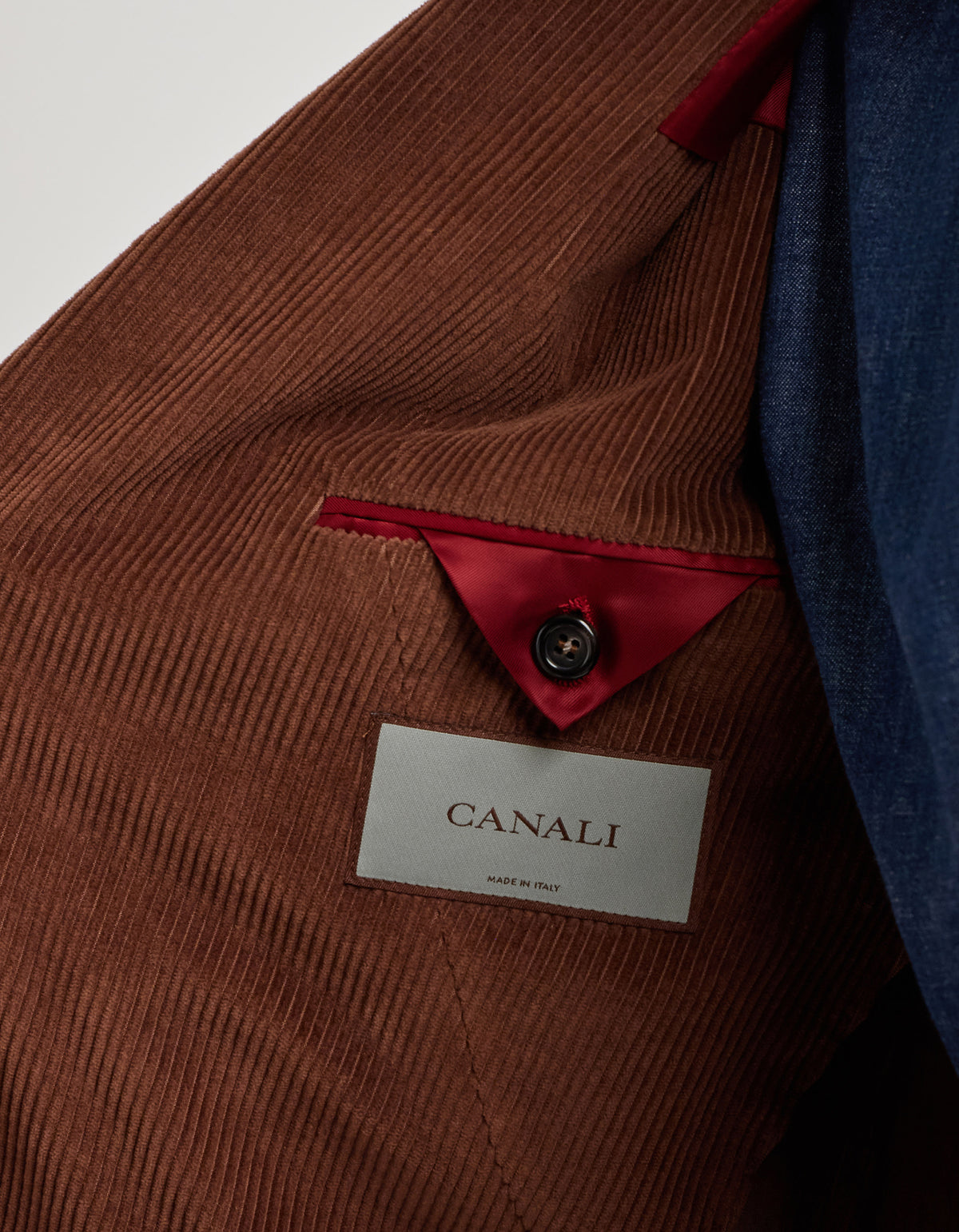 Camel Corduroy Double Breasted Blazer