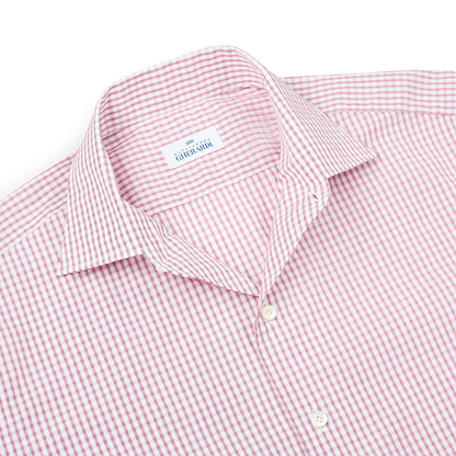 Burgundy Gingham Washed Cotton Casual Shirt