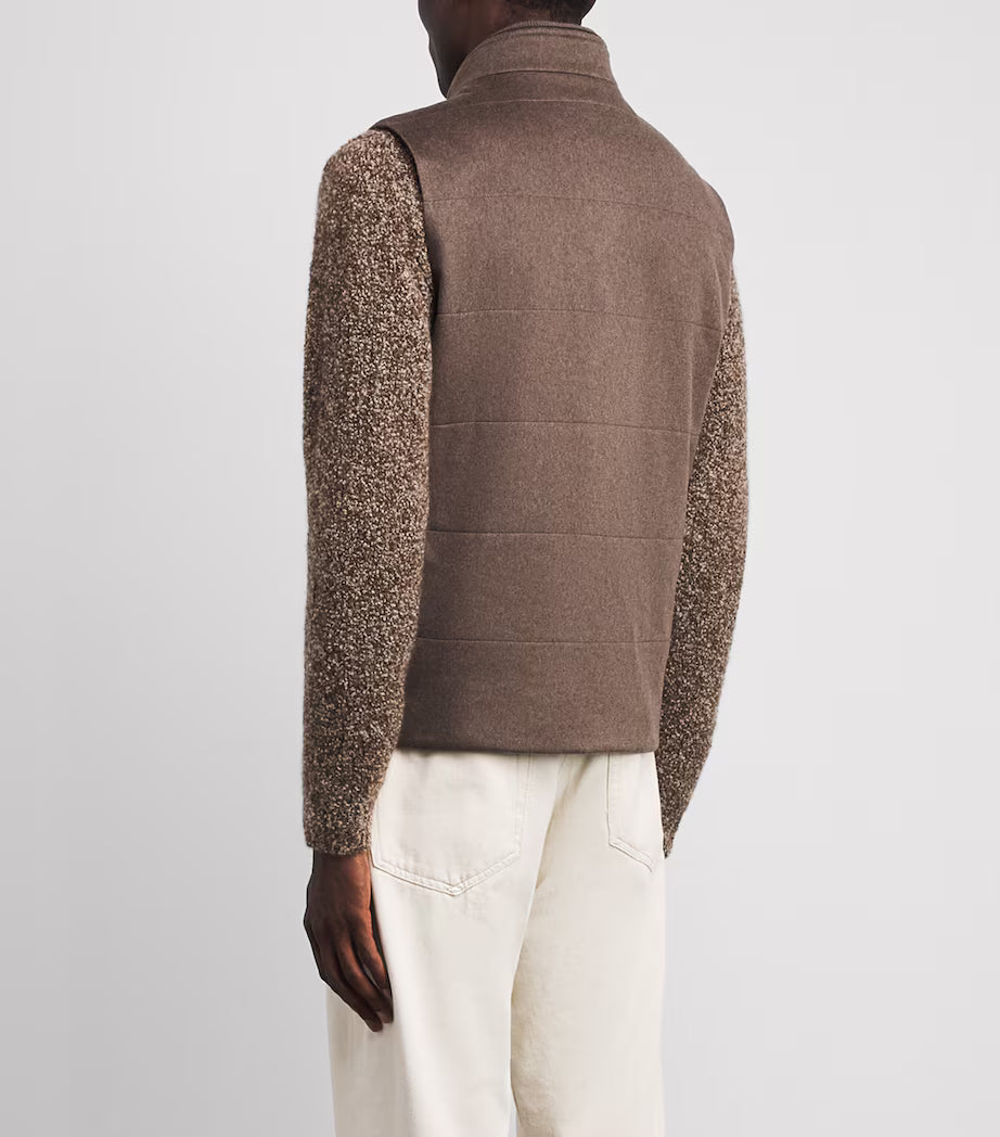 Brown Cashmere Arena Gilet