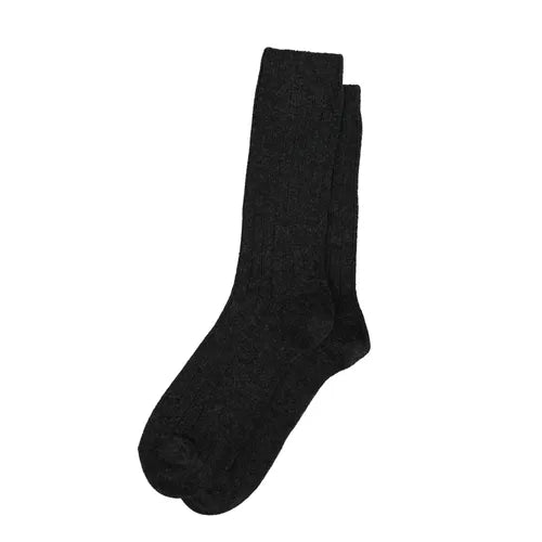 Charcoal Grey Supreme Wool Cashmere Blend Socks