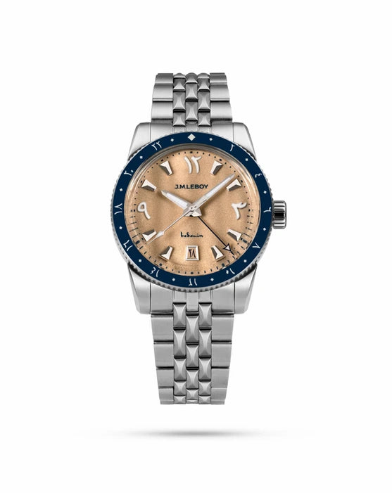 Bedouin GMT Watch With Eastern Arabic Dial By J.M.LEBOY