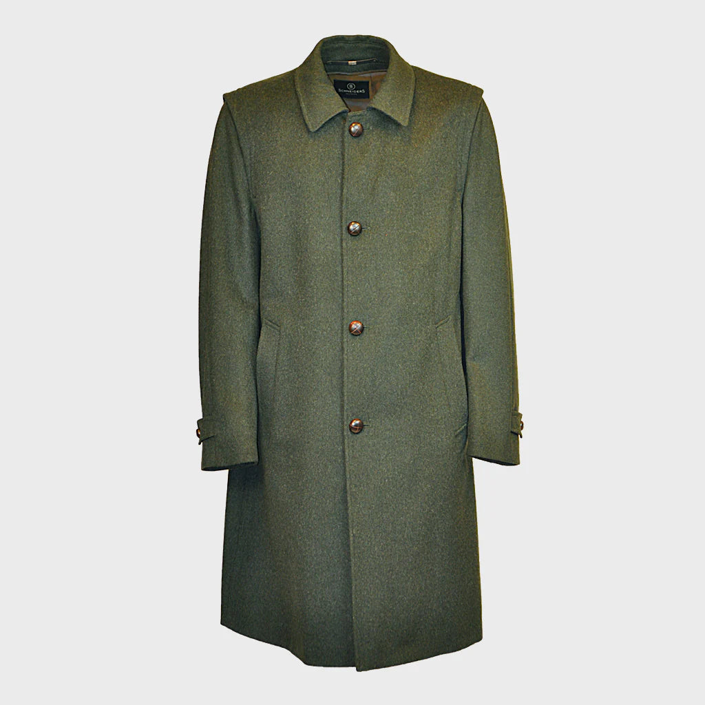 Dark Green Wool Alpaca Loden Coat