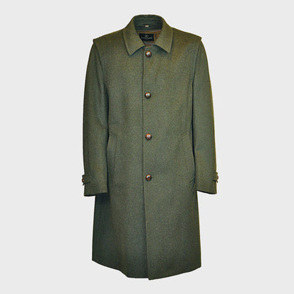 Dark Green Wool Alpaca Loden Coat