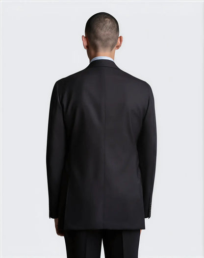 Navy Blue Twist Wool Jacket (Matching Trousers)