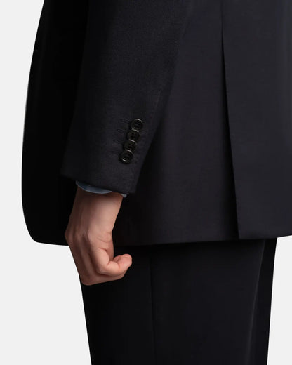 Navy Blue Twist Wool Jacket (Matching Trousers)
