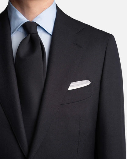 Navy Blue Twist Wool Jacket (Matching Trousers)