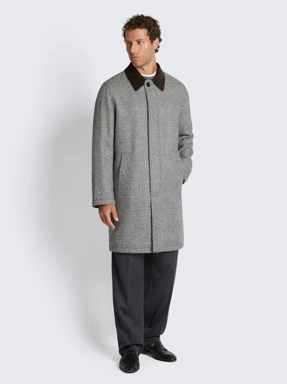 Olive Green Wool and Baby Alpaca Reversible Carcoat